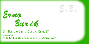 erno burik business card